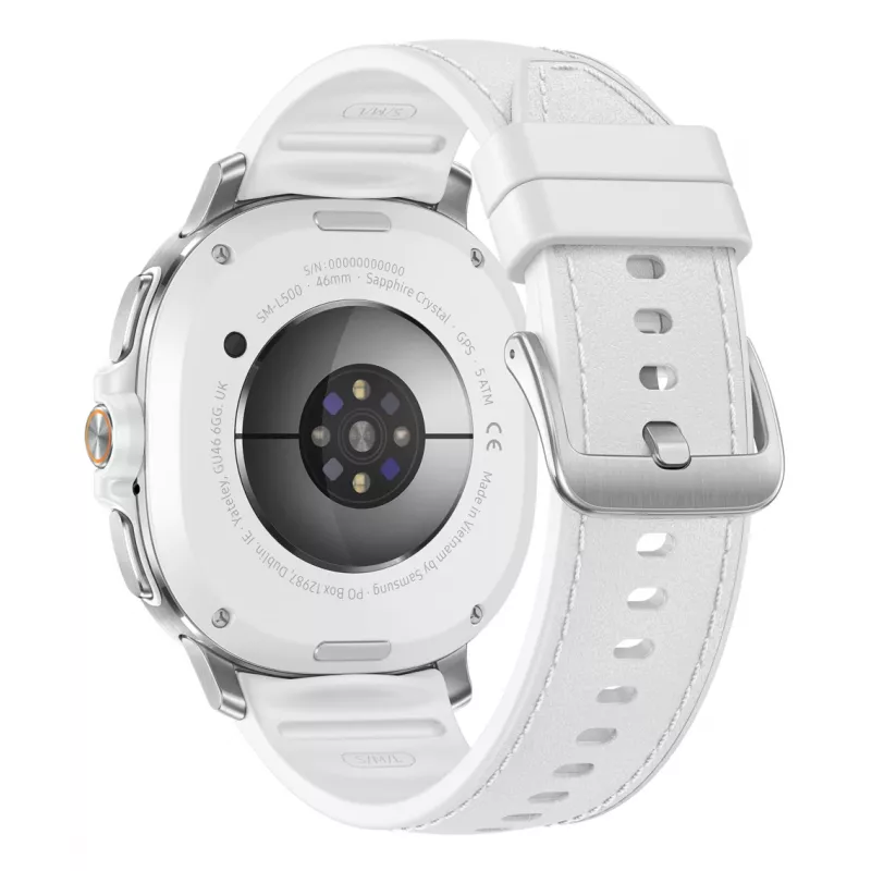 Samsung Galaxy Watch 8 Classic 3,3 cm (1,3 collas) AMOLED 46 mm Digitāls 438 x 438 pikseļi Skārienjutīgs ekrāns Sudraba krāsas Wi-Fi GPS (satelītu)