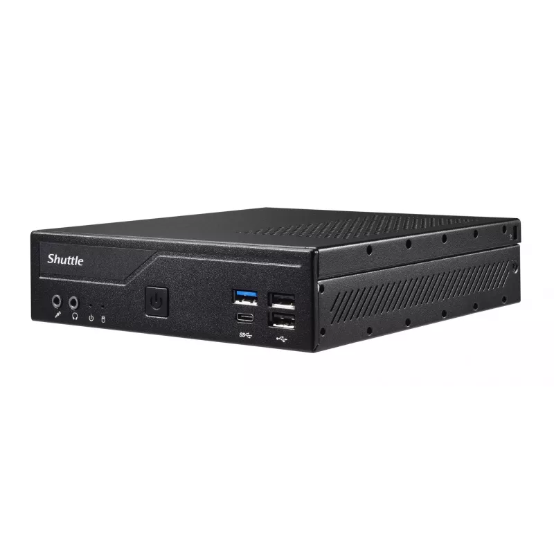 Shuttle plāns PC DH610, S1700, 1x HDMI, 2x DP, 1x 2,5 collu, 2x M.2, 2x LAN (Intel 1G + 2.5G), 2x COM, 24/7 pastāvīga darbība, ietver VESA