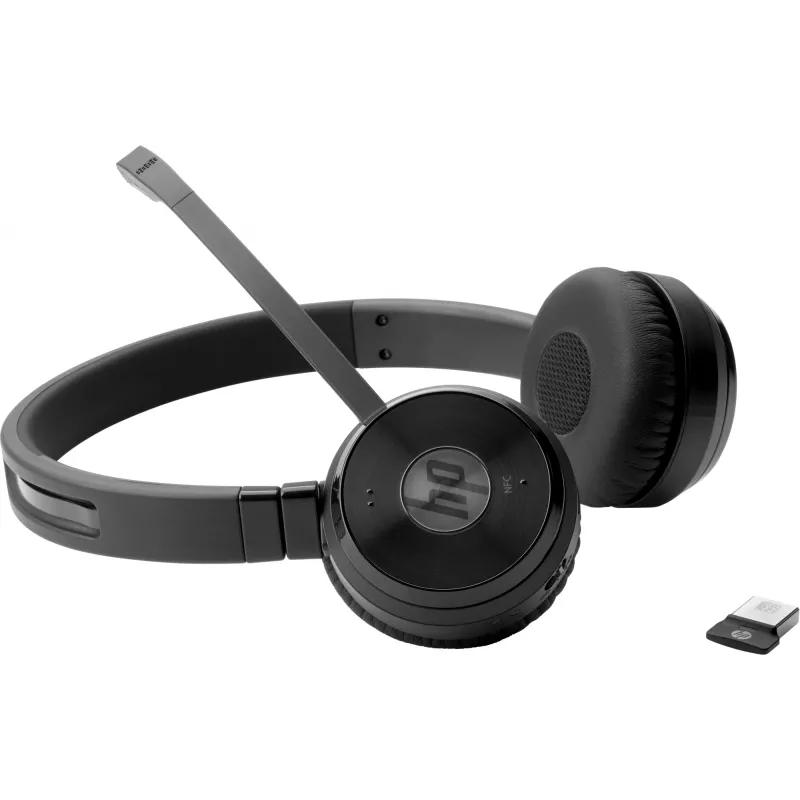 HP UC Wireless Duo austiņas, bezvadu, birojam/zvanu centram, 310 g, austiņas, melnas