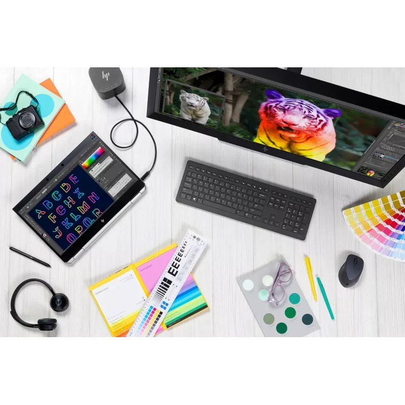 HP UC Wireless Duo austiņas, bezvadu, birojam/zvanu centram, 310 g, austiņas, melnas