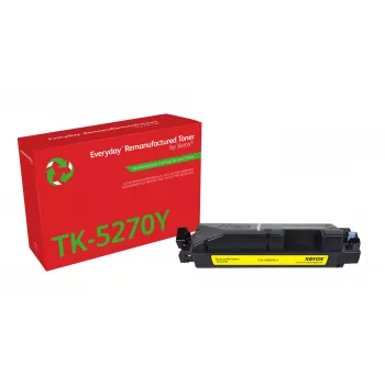 Everyday™ dzeltena Remanufactured Toner by Xerox, saderīgs ar TK-5270Y, standarta ietilpība