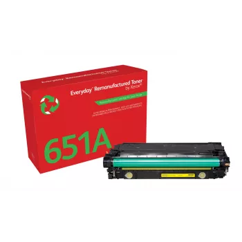 Everyday™ dzeltenais atjaunotais toneris no Xerox, saderīgs ar HP 651A 650A 307A (CE342A/CE272A/CE742A), standarta ietilpība