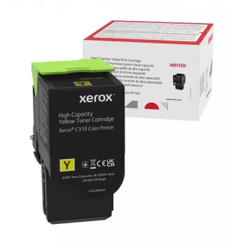 Xerox oriģinālais C310 krāsu printera/C315 krāsu daudzfunkciju printera dzeltenā augstas ietilpības tonera kasetne (5500 lpp.) - 006R04367