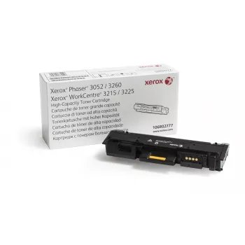 Xerox Genuine Phaser® 3052/3260, WorkCentre® 3215/3225 melna augstas ietilpības tonera kasetne (3000 lpp.) - 106R02777