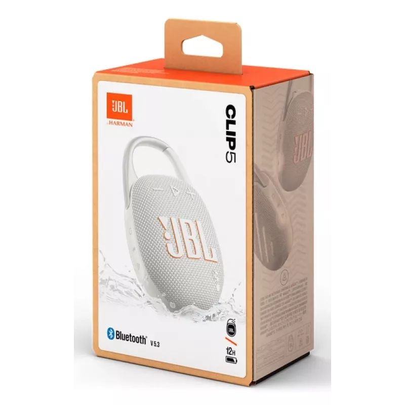 JBL Clip 5, 4.5 cm, 7 W, 90 - 20000 Hz, 85 dB, Bezvadu, 2.4 - 2.4835 GHz