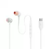 JBL Tune 310C austiņas ar vadu, ievietojamas, zvaniem/mūzikai, USB Type-C, baltas
