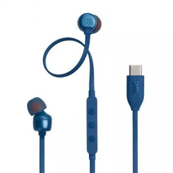 JBL Tune 310C USB austiņas ar vadu Ievietojamās Zvani/mūzika USB Tipa-C Zila
