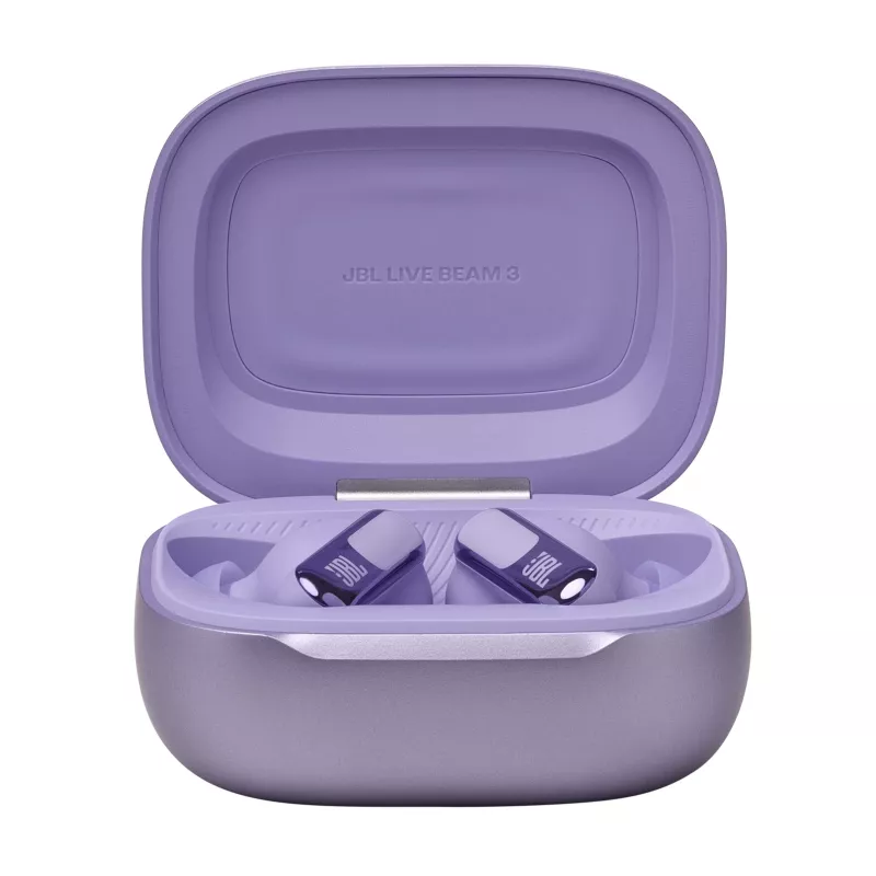 JBL Live Beam 3 austiņas bezvadu ievietojamās zvaniem/mūzikai/sportam/ikdienai Bluetooth violetas