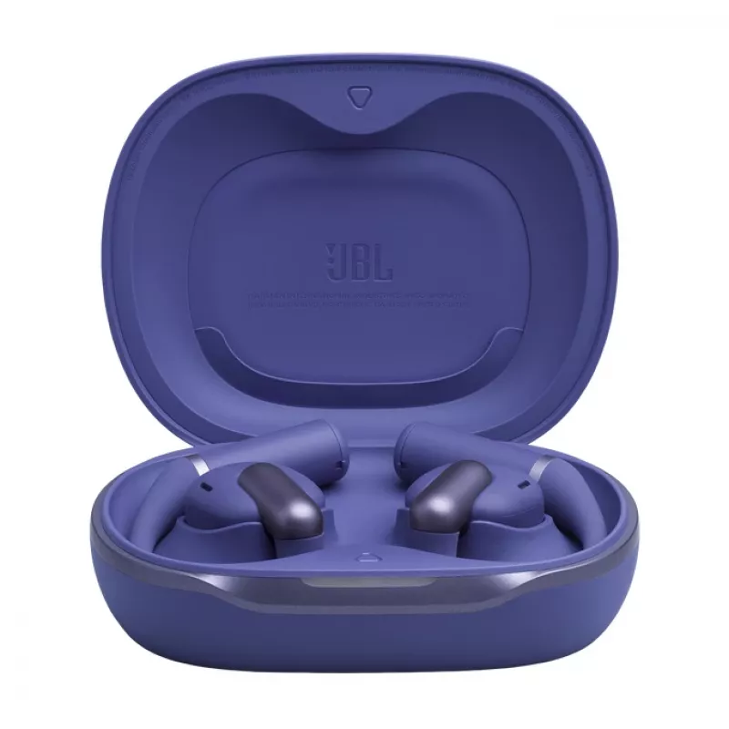 Austiņas JBL Sense Pro TWS auss āķis, Bluetooth, USB-C uzlādes statīvs, 20–40000 Hz, zila, 95,2 g
