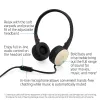 HP Stereo Headset H2800 (melns ar zīda zeltu), vadu, zvani/mūzika, 125 g, austiņas, melns, zelts