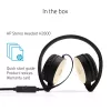 HP Stereo Headset H2800 (melns ar zīda zeltu), vadu, zvani/mūzika, 125 g, austiņas, melns, zelts