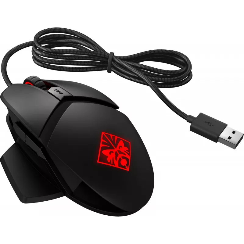 HP OMEN by Reactor pele, labās rokas, optiska, USB Type-A, 16000 DPI, 0,2 ms, melna