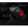 HP OMEN by Reactor pele, labās rokas, optiska, USB Type-A, 16000 DPI, 0,2 ms, melna