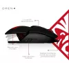 HP OMEN by Reactor pele, labās rokas, optiska, USB Type-A, 16000 DPI, 0,2 ms, melna
