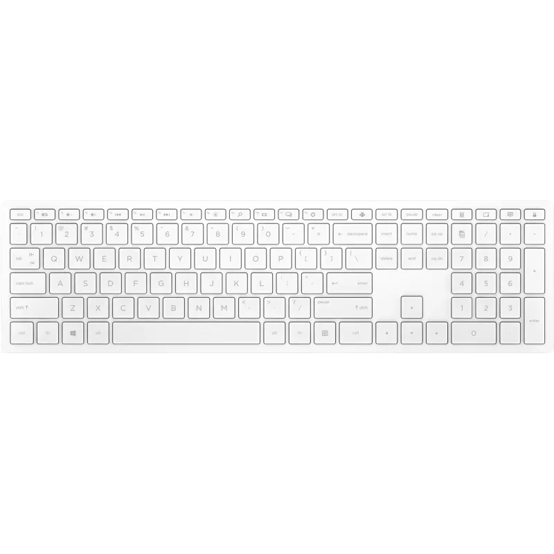 HP Pavilion Wireless tastatūra 600 balta, pilna izmēra (100%), bezvadu, RF bezvadu, mehāniska, balta