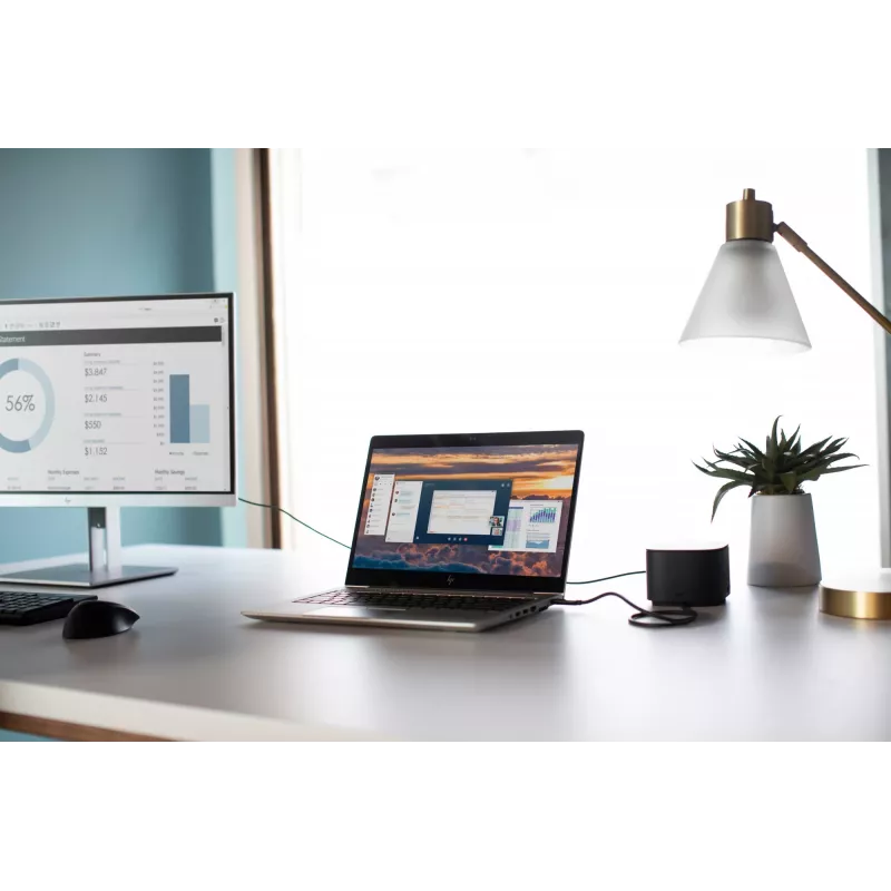 HP Thunderbolt Dock G2 ar kombinēto kabeli, vadu, Thunderbolt, melns, Kensington, Ķīna, HP