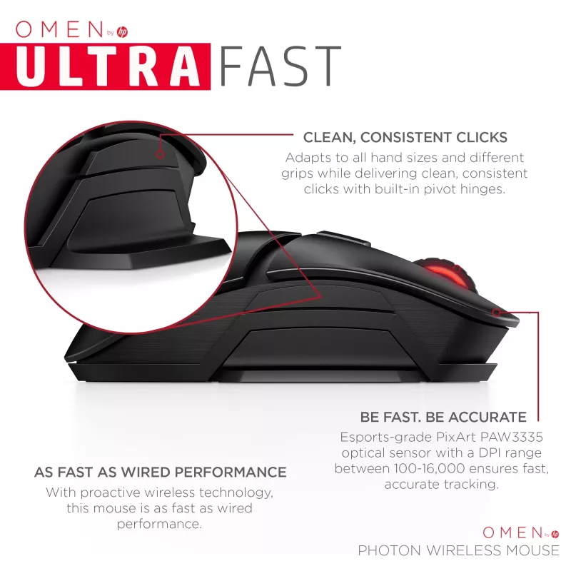 Pele HP OMEN by Photon Wireless Bluetooth USB Type-A