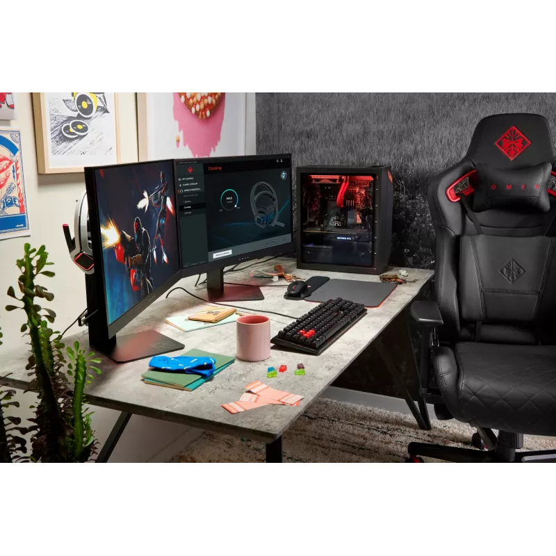 HP OMEN X 27 datora monitors 68.6 cm (27 collas) 2560 x 1440 pikseļi Quad HD Melns (atjaunota prece)