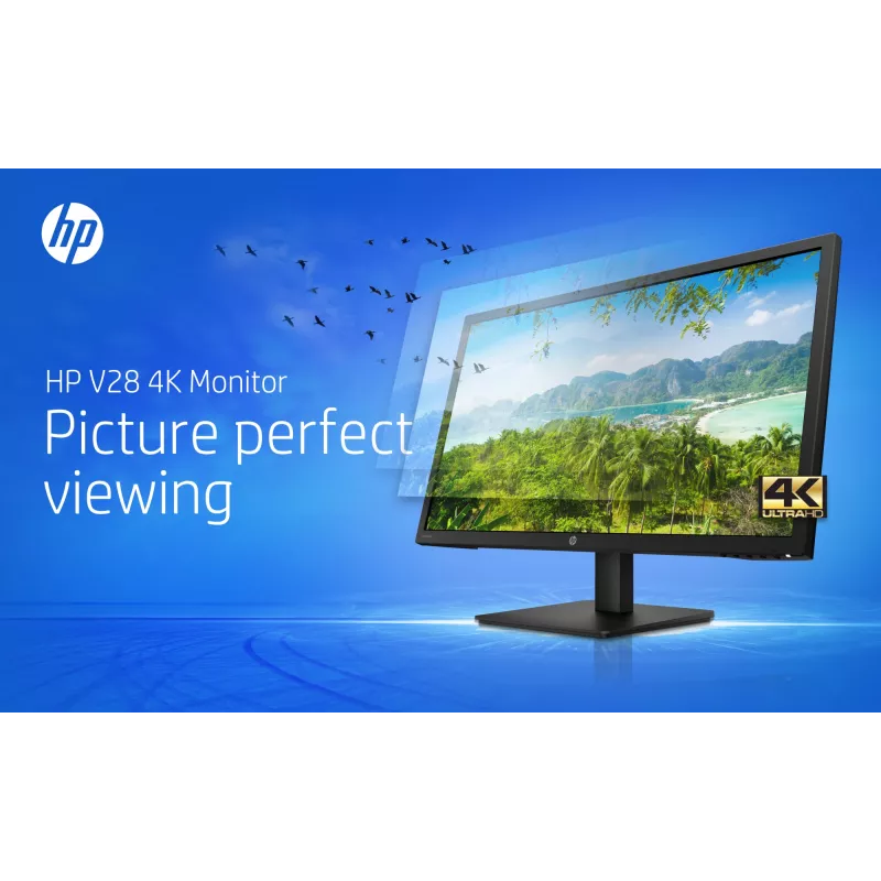 HP V28 datora monitors 71,1 cm (28 collas) 3840 x 2160 pikseļi 4K Ultra HD LED melns