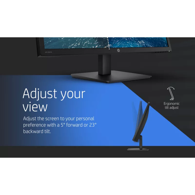 HP V28 datora monitors 71,1 cm (28 collas) 3840 x 2160 pikseļi 4K Ultra HD LED melns