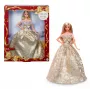 Barbie Signature 2025 svētku modes lelle, sezonas kolekcionāra lelle, blondīne sudraba un zelta kleitā