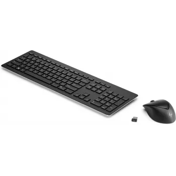 HP Wireless Rechargeable 950MK pele un tastatūra, pilna izmēra bezvadu mehāniskā