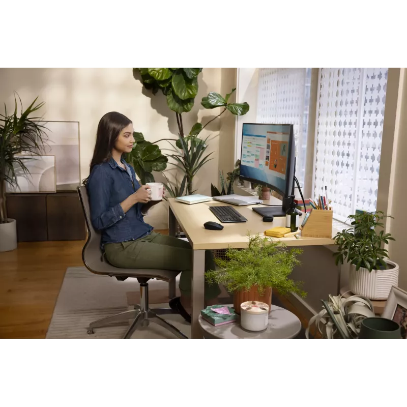 HP P34hc G4 WQHD USB-C izliekts monitors, 86,4 cm (34 collas), 3440 x 1440 pikseļi, Wide Quad HD, LCD, 5 ms, melns