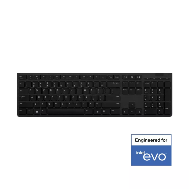Lenovo 4Y41K04031 tastatūra birojam RF Wireless + Bluetooth franču pelēka