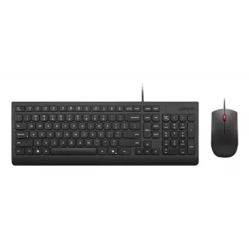Vadu pilnizmēra USB tastatūras un peles komplekts Lenovo 4X31R64409 — 100% izkārtojums, 1,8 m kabelis, melns, dāņu