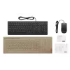 Vadu pilnizmēra USB tastatūras un peles komplekts Lenovo 4X31R64409 — 100% izkārtojums, 1,8 m kabelis, melns, dāņu