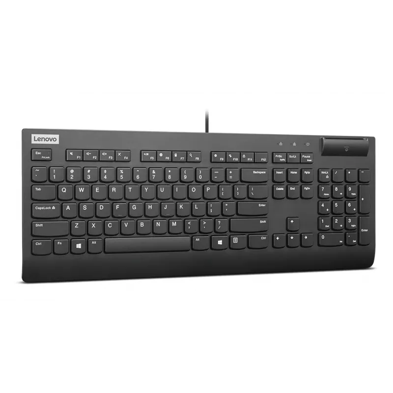 Lenovo Smartcard Wired II tastatūra mājai/birojam USB Nordic melna