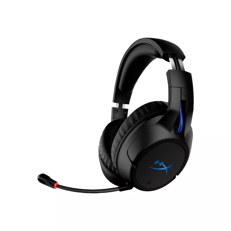 HyperX Cloud Flight - bezvadu spēļu austiņas (melnas-zilas) - PS5-PS4