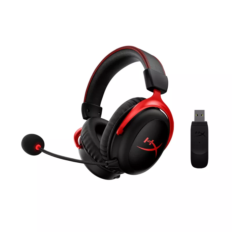 HyperX Cloud II Wireless - Spēļu austiņas (melns-sarkans)