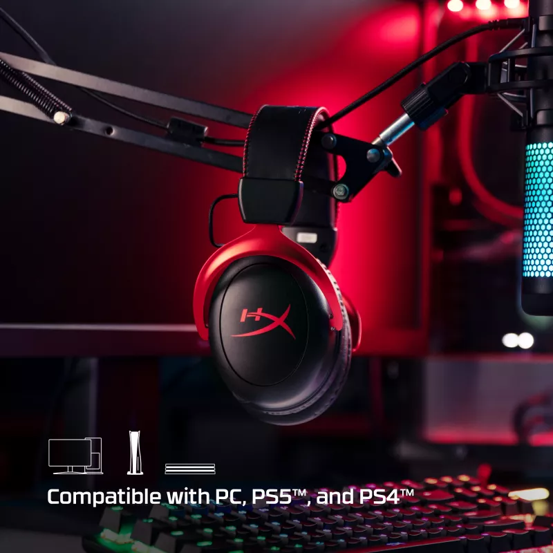 HyperX Cloud II Wireless - Spēļu austiņas (melns-sarkans)