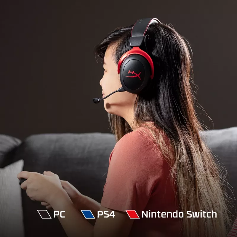 HyperX Cloud II Wireless - Spēļu austiņas (melns-sarkans)