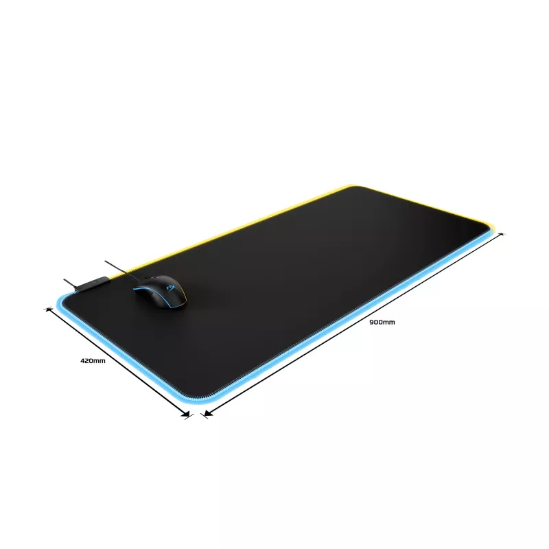 HyperX Pulsefire Mat - RGB spēļu peļu paliktnis - audums (XL)
