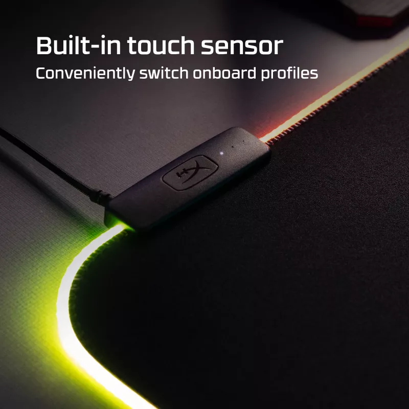 HyperX Pulsefire Mat - RGB spēļu peļu paliktnis - audums (XL)