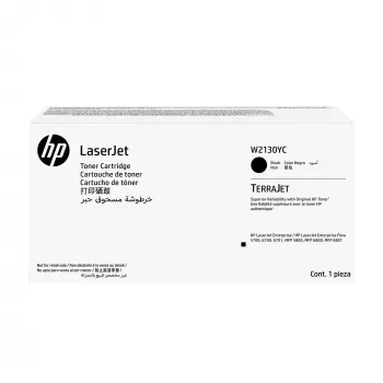 HP W2130YC melna līguma oriģinālā LaserJet tonera kasetne, melna, 1 gab.