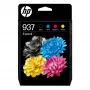 Tintes kasetne HP 937 CMYK 4-pack melna ciāna fuksīna dzeltena