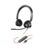 HP Poly Poly Melnswire 3320 USB-A austiņas, vadu, birojam/zvanu centram, 130 g, austiņas, melna