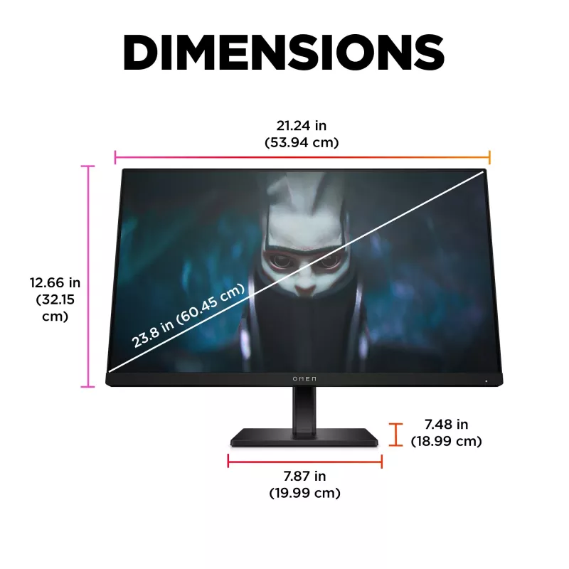 OMEN by HP 23,8 collas FHD 165Hz spēļu monitors - OMEN 24