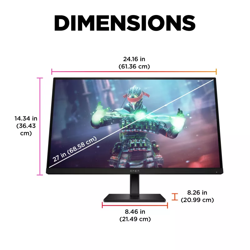 OMEN by HP 27 collu UHD 144Hz spēļu monitors - OMEN 27k