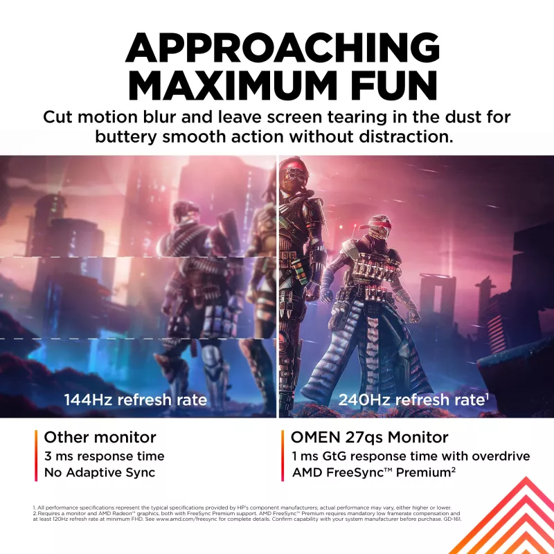 OMEN by HP 27 collu QHD 240 Hz spēļu monitors - OMEN 27qs