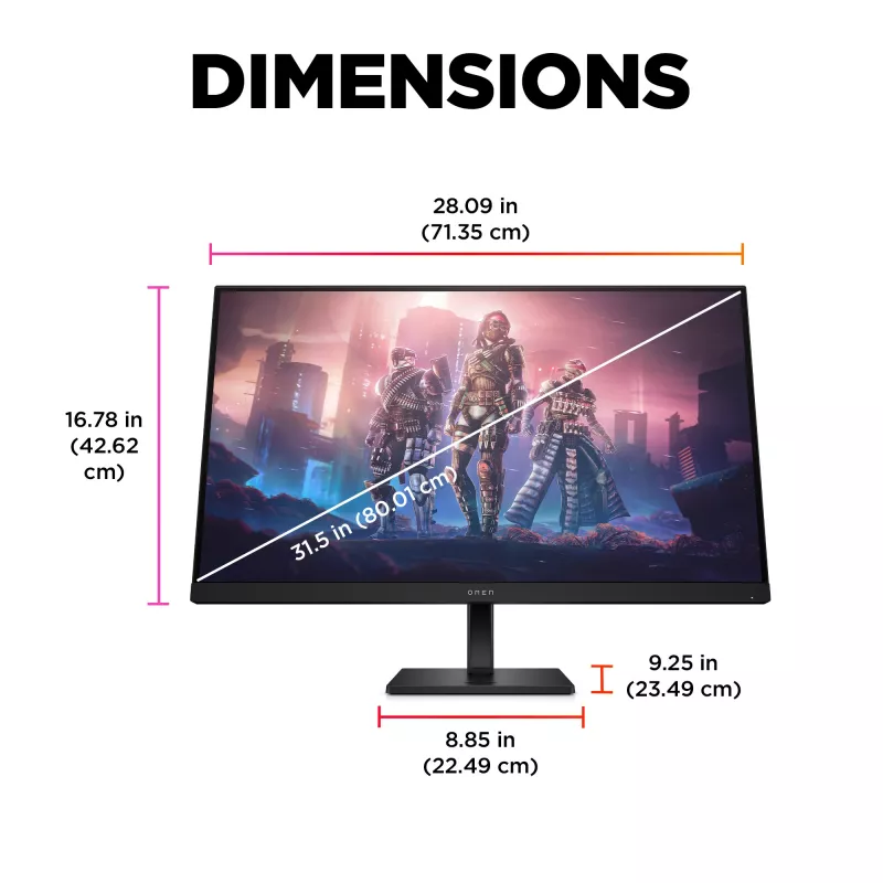OMEN by HP 31,5 collu QHD 165 Hz spēļu monitors — OMEN 32q
