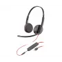 POLY Melnswire C3225 Stereo USB-C vadu austiņas birojam/zvanu centram