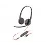 Austiņas POLY Melnswire 3225 Stereo USB-A vadu biroja zvanu centram
