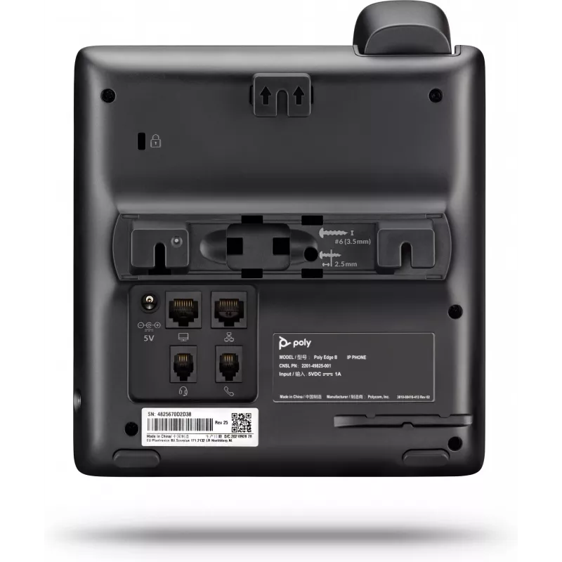 HP Poly Edge B30 IP tālrunis ar PoE atbalstu, IP tālrunis, melns, vadu klausule, darbvirsmai/sienai, 4 līnijas, LCD