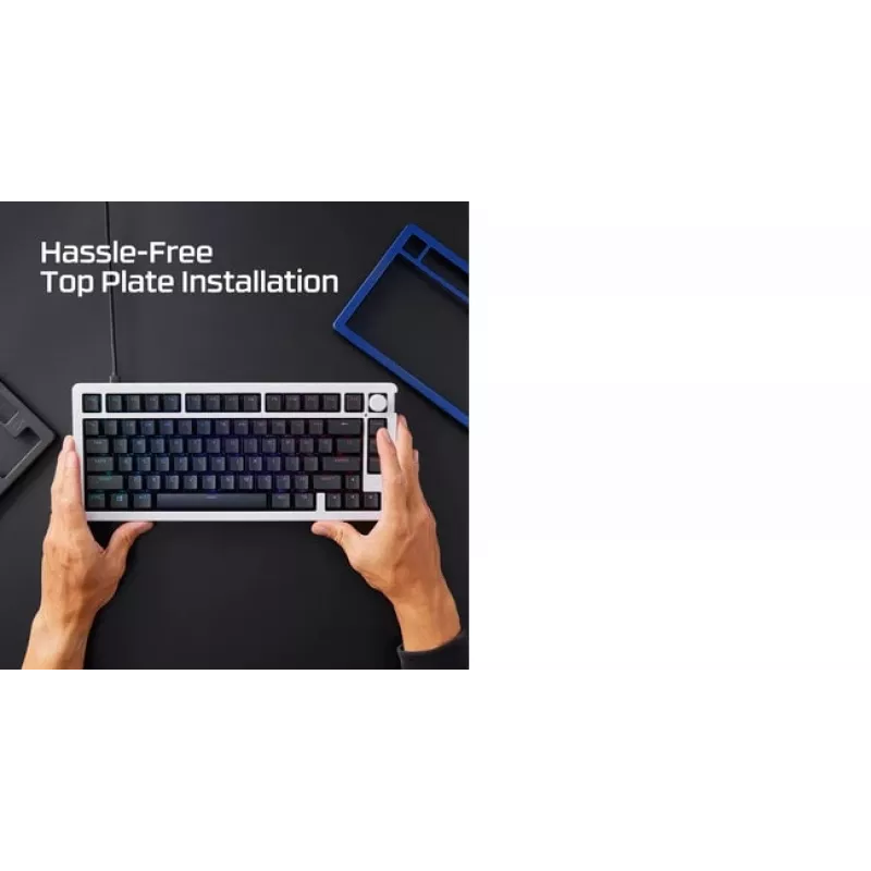 Mehāniskās tastatūras augšējā plāksne KINGSTON HyperX Alloy Rise Navy Blue (modelis 85U10AA)
