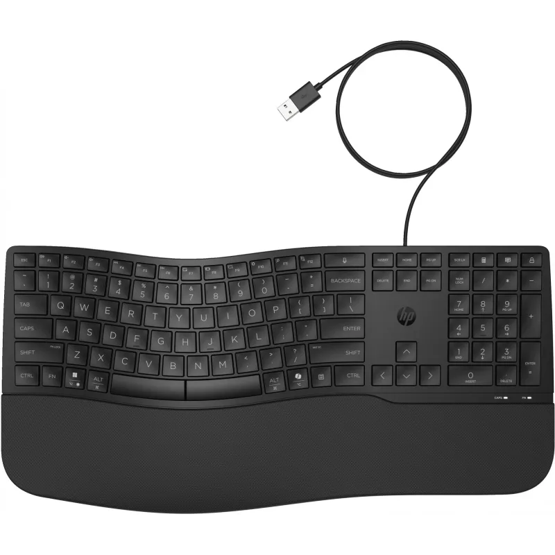 Vadu pilna izmēra tastatūra HP 485 Comfort ar USB savienojumu un 23 programmējamām pogām