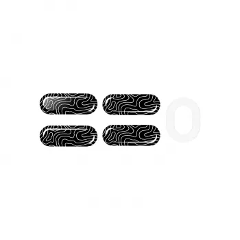Peles pēdiņas HP HyperX Glass Skates, PTFE uz rūdīta stikla, 7,7×21,2×0,8 mm, balta (pāris)